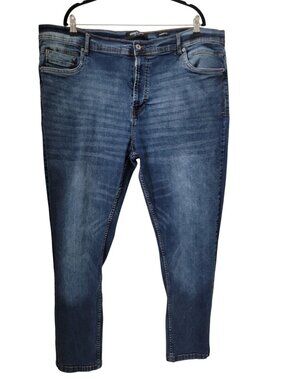 Kenneth Cole Size 46x32 Tapered Fit Denim Blue Jeans